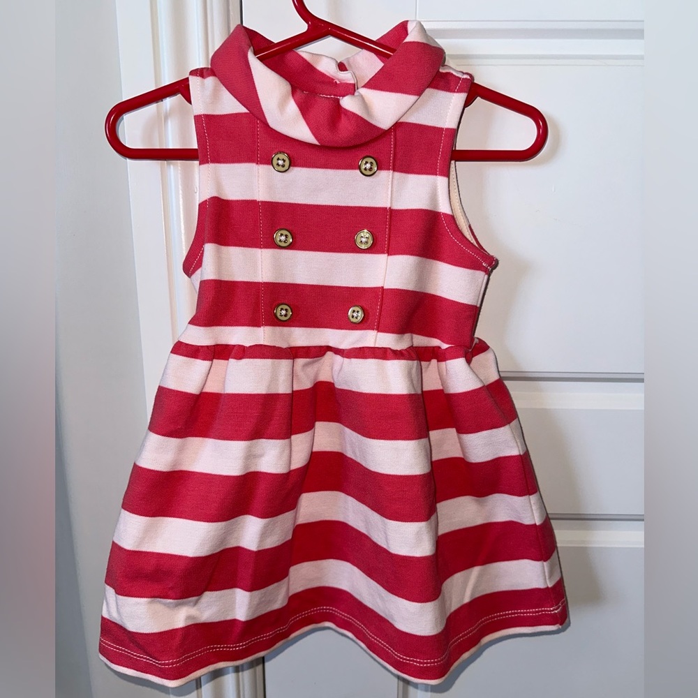 NWT! Janie and Jack infant striped dress! Size: 6-12 months. Cute button details